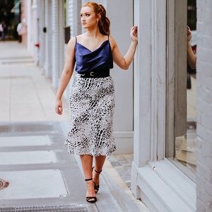Leopard print Midi Skirt